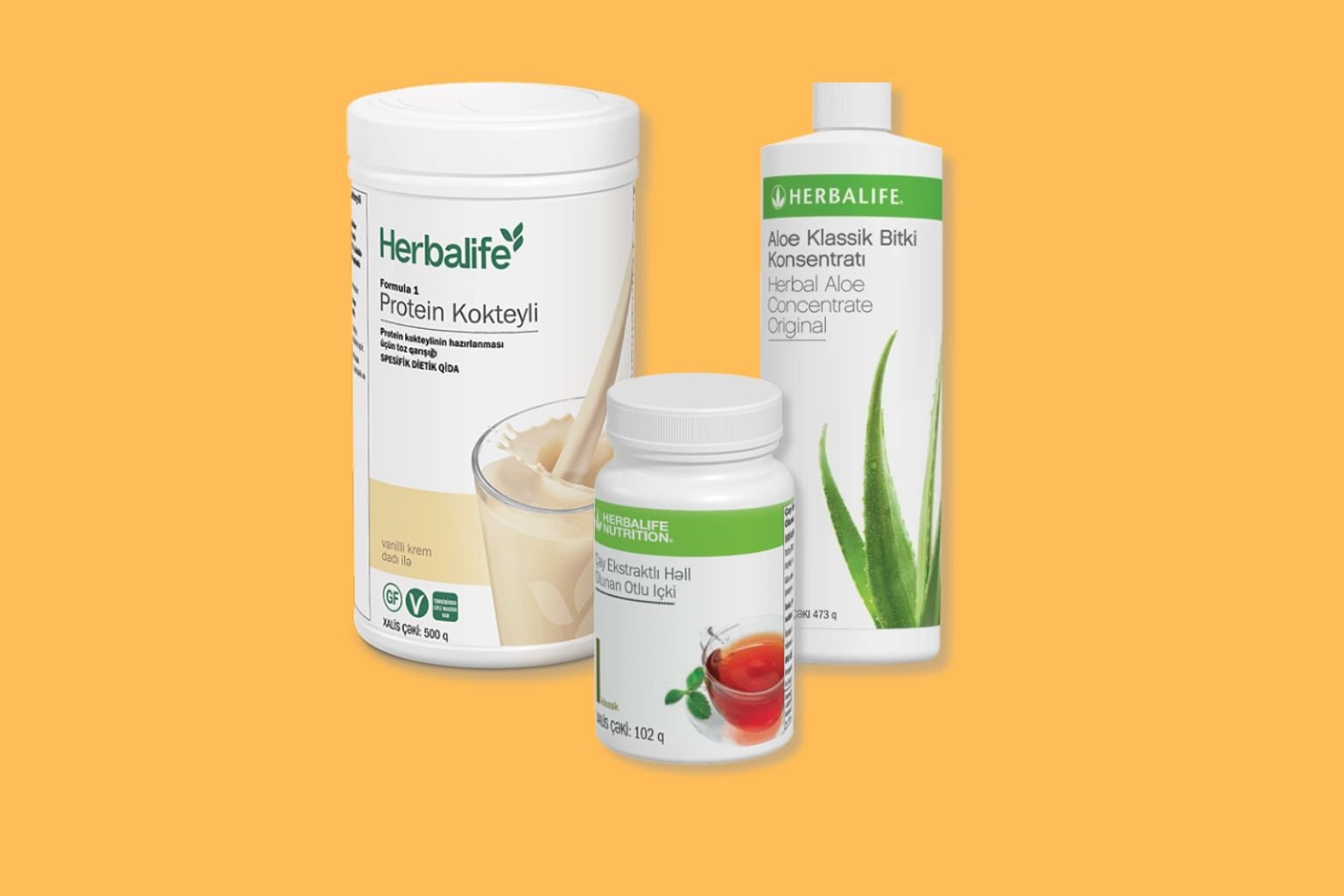 Çəkinin azaldılması Proqramı – Baza. Daxildir Protein kokteyli, Aloe içkisi və otlu çay.